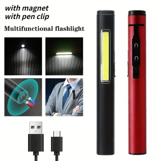 Aerbes AB-SD35 Magnetic Slim 800mah Battery LED + COB Mini Torch