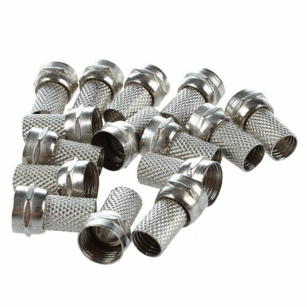 Self Tightening F-Head TV Screw  Connector  100 Pieces