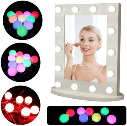 FA-SR-317-10 USB Powered White + RGB LED Mirror Bulbs String Light