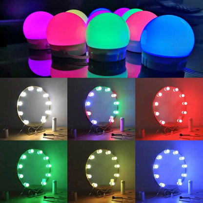 FA-SR-317-10 USB Powered White + RGB LED Mirror Bulbs String Light