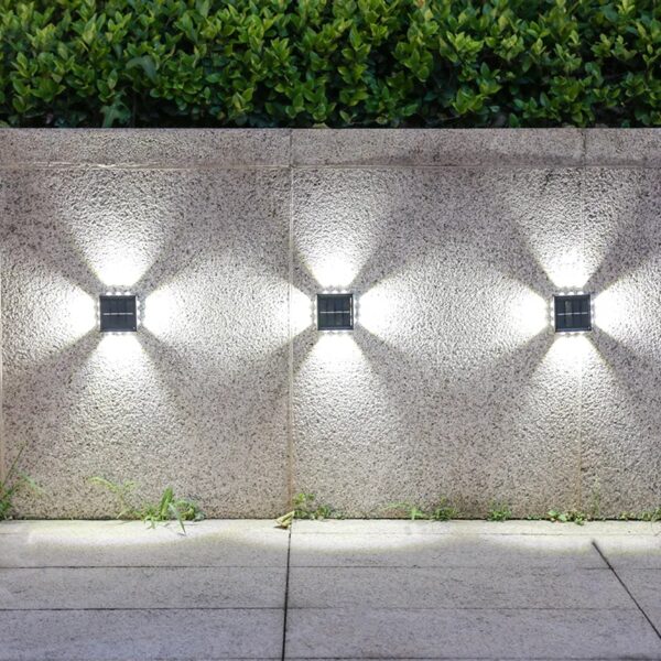 Solar Powered Wall Garden Light  12LED White