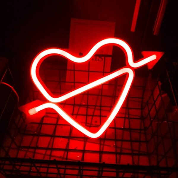 FA-A29 Cupid Heart Neon Sign USB And Battery Operated