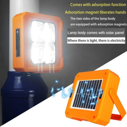 Aerbes Solar Powered 124LED Work Light 3000mah Battery