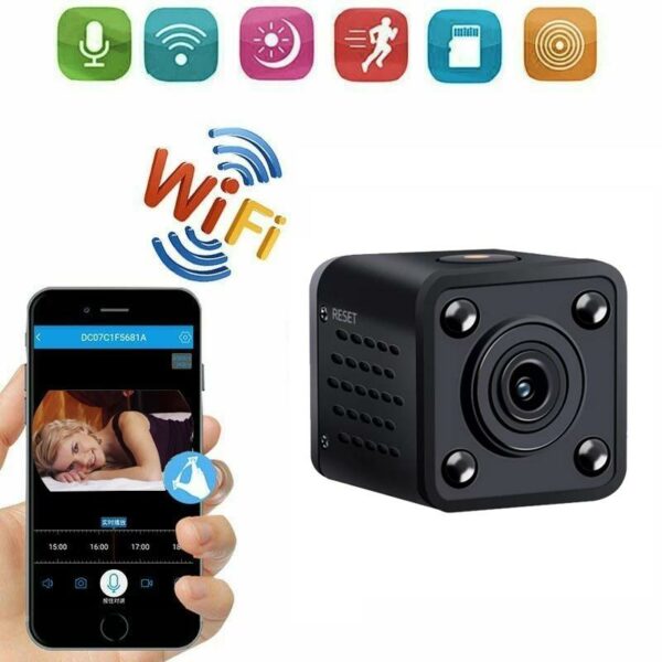 Mini WiFi Camera HD 1080P Video  Audio Recorder with IR Night  Vision Motion Detection Small  Wireless