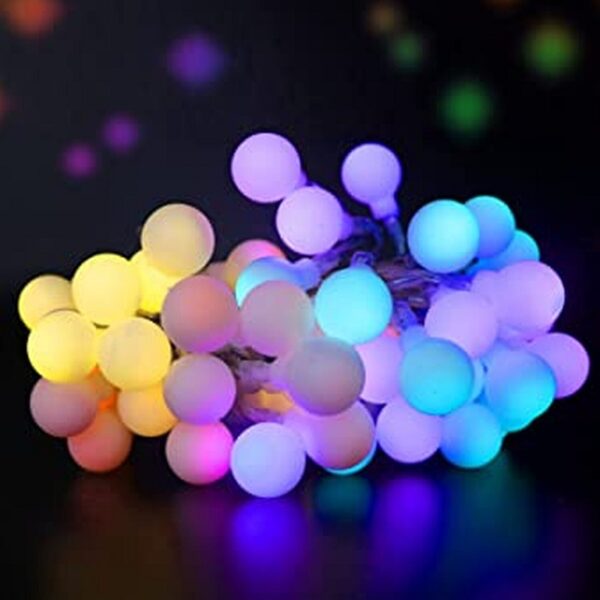 ZYF-41 Milky Ball LED Fairy String Light RGB With Tail Plug Extension 5M