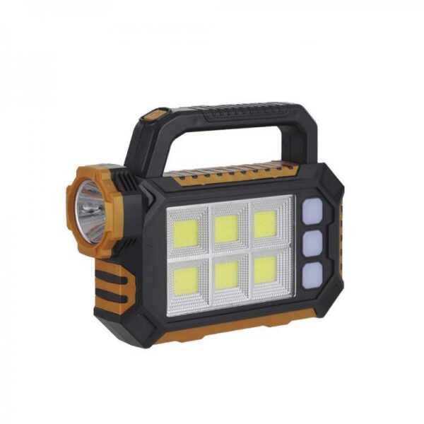 Rechargeable Solar Powered  6COB + 1 LED Work Light