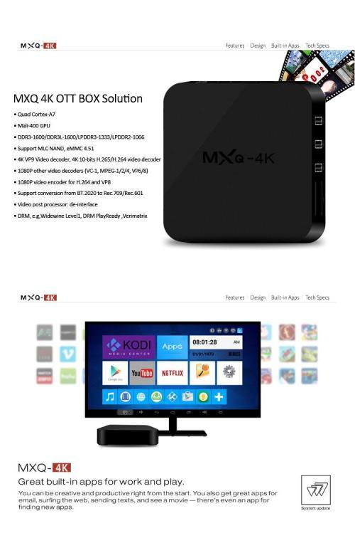 TV Box Android 5.1 MXQ-4K