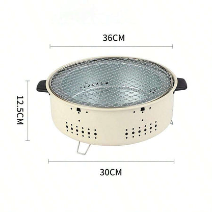 1pc Outdoor Fire Pit With Anti-Scalding Fence For Tea-Making, Courtyard & Indoor Heating