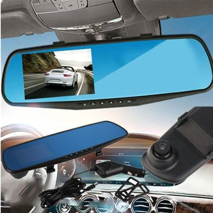 Car DVR Video Recorder Mirror Dash Cam 120 Degree Angle Vehicle Dual Lens 1080P