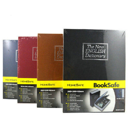 Hidden Safe Money Box Dictionary Secret Book Home Security Key Lock Size Large