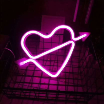 FA-A29 Cupid Heart Neon Sign USB And Battery Operated