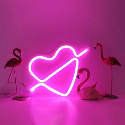 FA-A29 Cupid Heart Neon Sign USB And Battery Operated