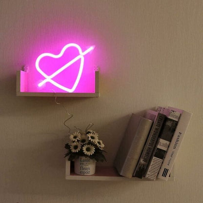 FA-A29 Cupid Heart Neon Sign USB And Battery Operated