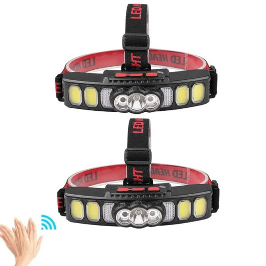 FA-811S Rechargeable Flood Light Sensor Headlamp 1LED+4COB+Red LED