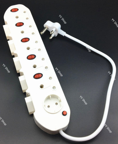 11 Way Multi-Plug With illuminated Switches