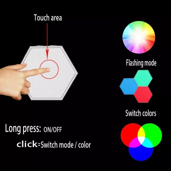 FA-6+1 Battery Operated 6 LED Tap Light With Remote Control RGB