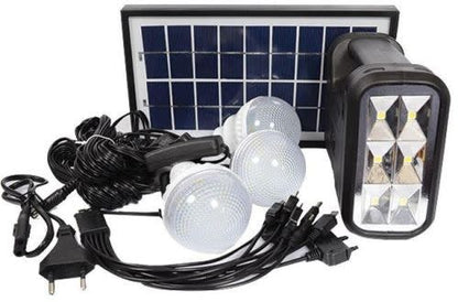 Mini Solar Lighting System With SMD LED Light 3 Light Bulbs Solar Panel