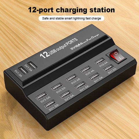 USB smart charger, 12-port USB