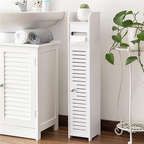 Small Bathroom Storage Corner Floor Cabinet with Doors