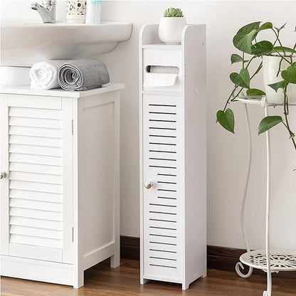 Small Bathroom Storage Corner Floor Cabinet with Doors