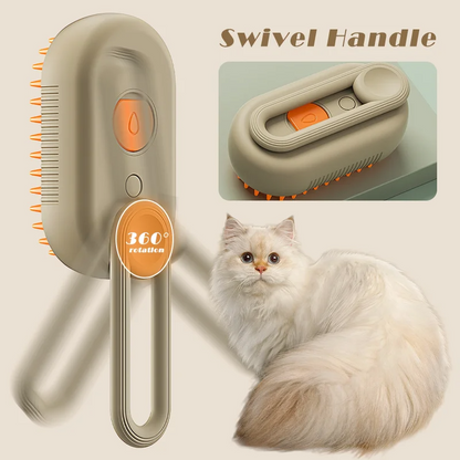 custom 3 in 1 electric pet shower silicone massage steam brush self cleaning comb steamy dog pet cat steam brush for shedding