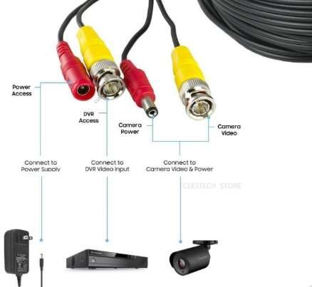 CCTV Video Power RG59 Coaxial  Cable 20m