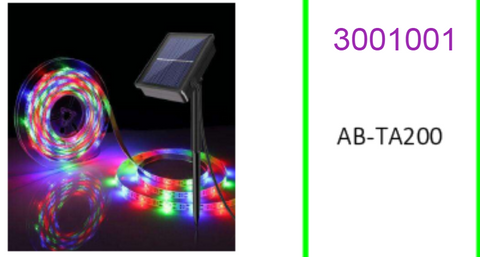 Aerbes 5M Solar Light Strip 5V  5050 RGB 30D 10mm