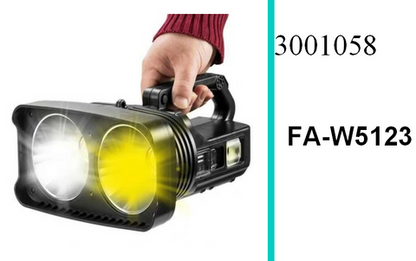 Double Light Multifunctional  Outdoor Rechargeable Powerful  Led Searchlight With Power Bank