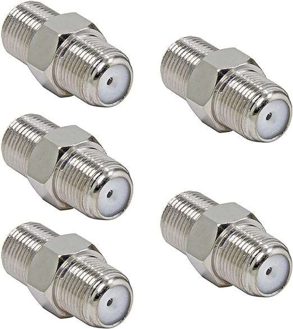 Coax Coupler Female to Female,  RG6 F Coaxial Cable Connector,  RFAdapter Barrel Adapter for TV  Antenna  100 Pieces