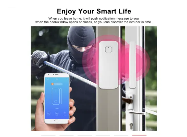 Wifi Door Sensor Alarm Compatible With Alexa Google Home