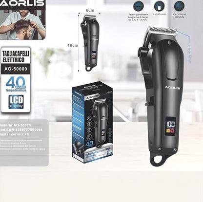 Aorlis Professional Rechargeable &  Cordless Digital Hair Clipper