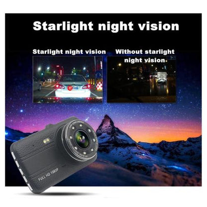 1080P Car DVR Full HD Car Video Camera Vehicle Digital Recorder 4" Double Lens