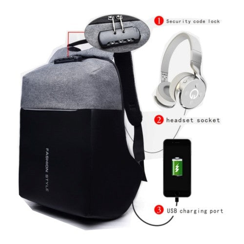 Business Travel College Laptop Backpack BagsWith Anti-Theft Password Lock