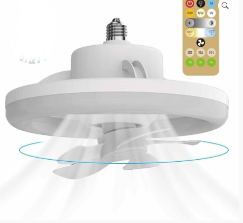 JG20375007 LED Ceiling Fan With Remote Control 360° Rotating E27 Base 30W