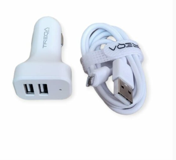 CS-219 Dual Port USB Car Charger With Micro USB Cable 3.1A