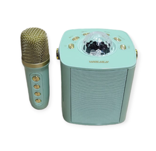 Wolulu AS-50199 Wireless Bluetooth Karaoke Speaker With Microphone + RGB Mini Magic Ball Light