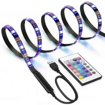 USB RGB LED Strip 5050 Tape Controller Ambient Light 2m TV Backlight 5v Decoration