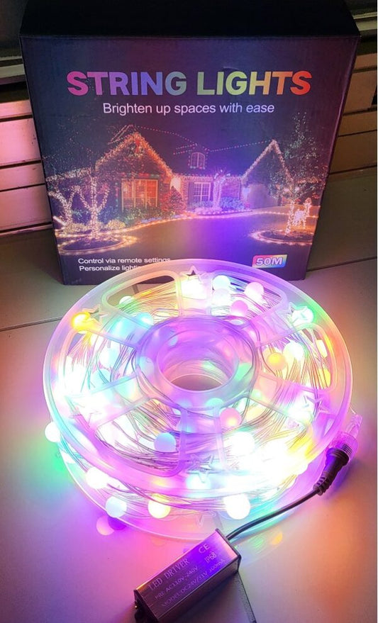 ZYF-168 50M RGB Frosted Balls 2835LED String Lights 220V