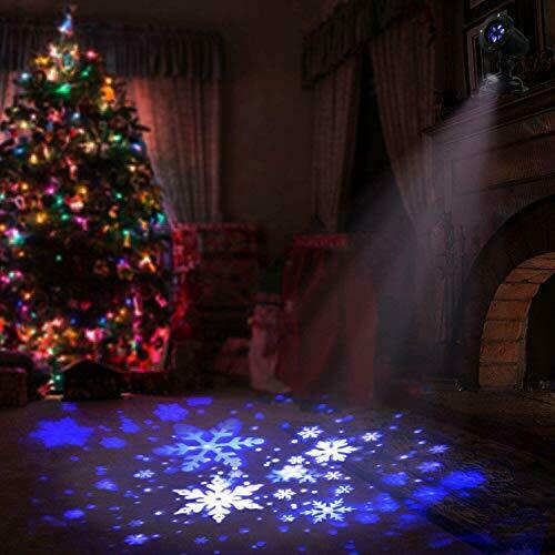 Snowflake Projector Light LED Rotating Snowfall Landscape