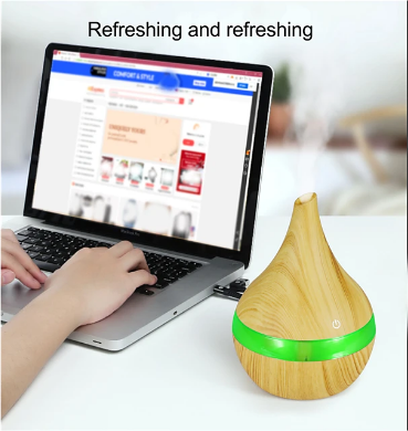 300ml Mini Air Humidifier Essential Oil Diffuser LED Lights Electric Aromatherapy