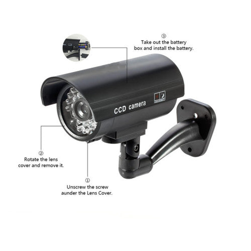 Outdoor Simulation Dummy Camera Mini LED Light Simulate Camera