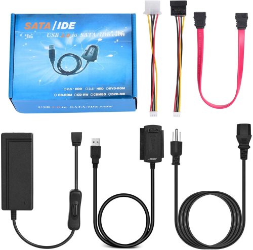 USB 2.0 to SATA IDE Hard Drive Cable for HD HDD Adapter W Power