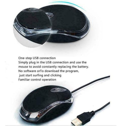 Universal Wired USB Optical Mouse For PC Laptop Computer Wheel Scroll