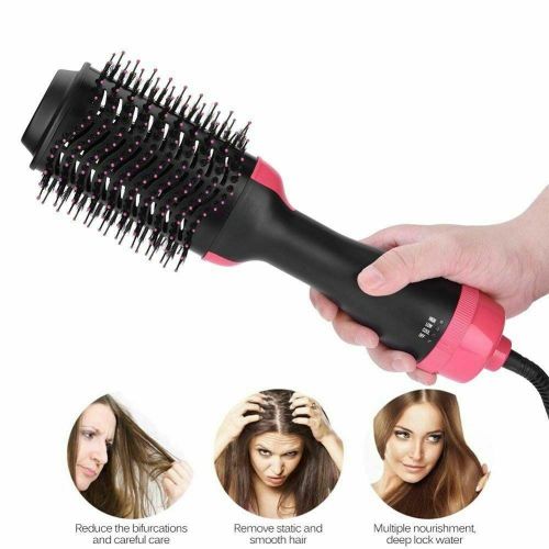 Magic 3-in-1 Hair Brush Hot Air Dryer Volumizer Blower Straightener Curl