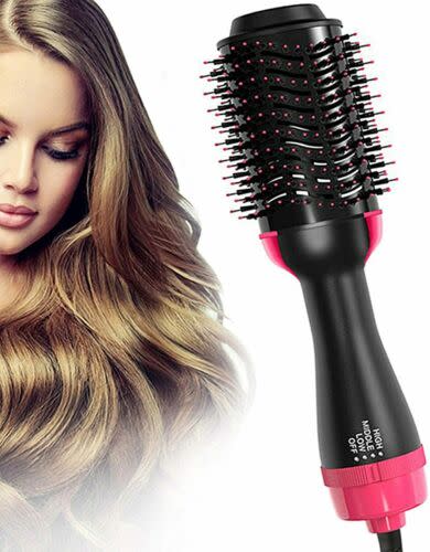 Magic 3-in-1 Hair Brush Hot Air Dryer Volumizer Blower Straightener Curl