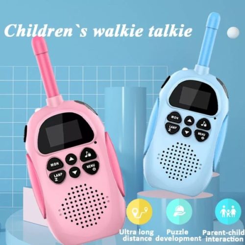 Children￢ﾀﾙs Walkie Talkie Toy Mini Handheld Transceiver 3KM Range UHF Radio Lanyard Interphone