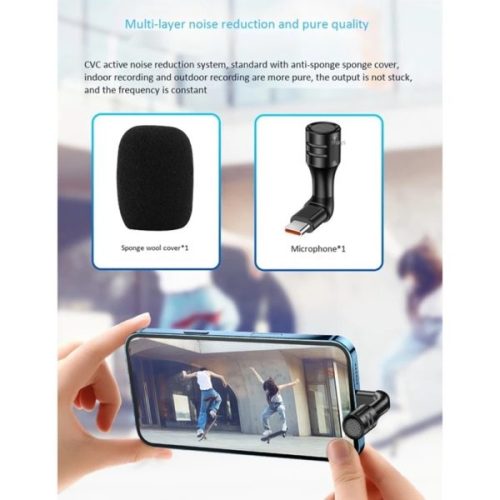 Mini Smartphone Video Microphone Cardioid Condenser Mic Type-C Plug