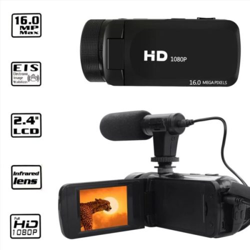 Professional Digital Video Camera Camcorder With Microphone Machine 16MP DV Audio