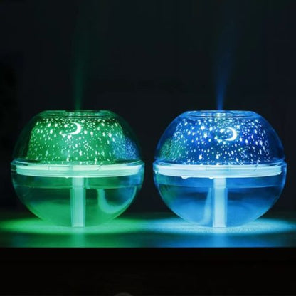 500ml Ultrasonic Humidifier Colorful Led Projector Light Usb Essential Oil Diffuser Purifier