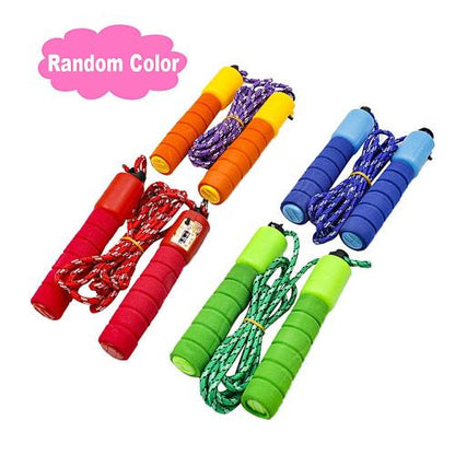 Counting Jump Rope Sponge Handle Adjustable Sports Fitness Skipping Rope